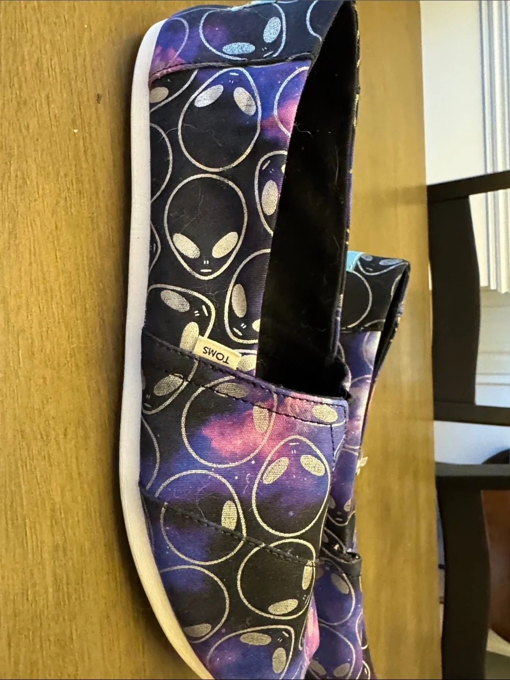 Toms Women’s Alien Galaxy Slip-On Sneakers in Purple, Black and Pink